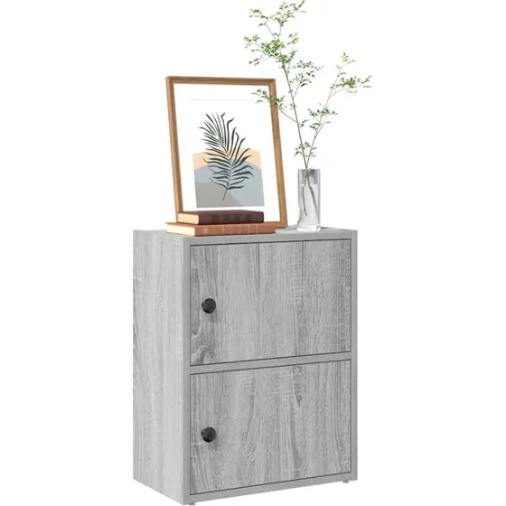 Bogreol 40x24x52 cm - Konstrueret træ, grå Sonoma-eg