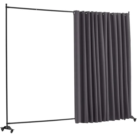 Rumdeler med hjul, Grå, 308.5x45x245.5 cm