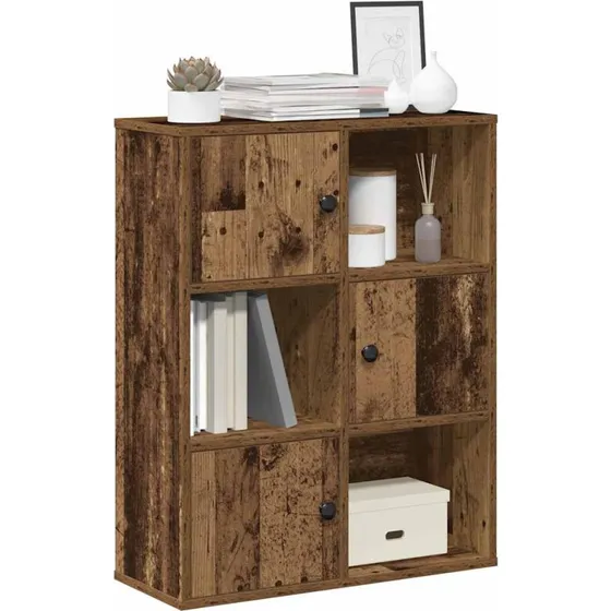 Bogreol 60x24x76,5 cm i konstrueret antikt træ