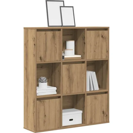 Bogreol 89x24x101,5 cm i konstrueret træ, kunsteg