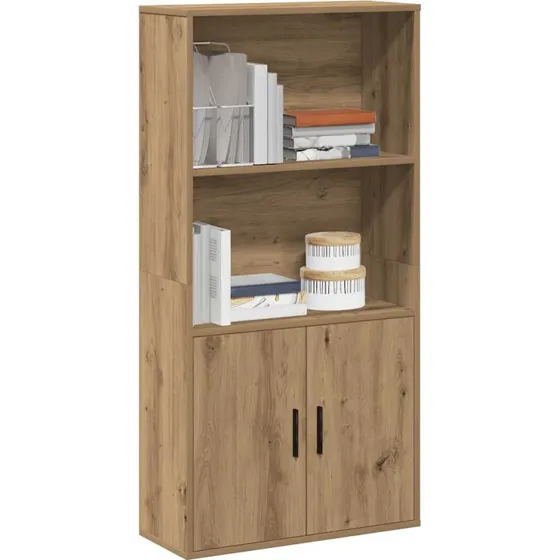 Bogreol 60x24x120 cm i konstrueret træ - kunsteg