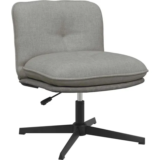 Drejelig kontorstol i lysegråt stof - ergonomisk & komfort