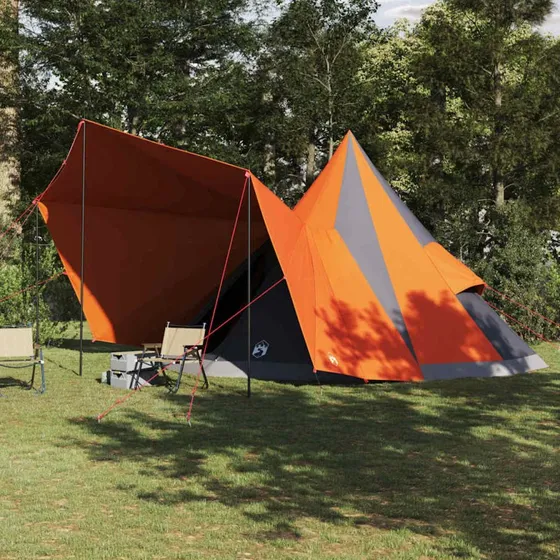Familie Tipi Telt 510x690x330 cm – Grå/Orange