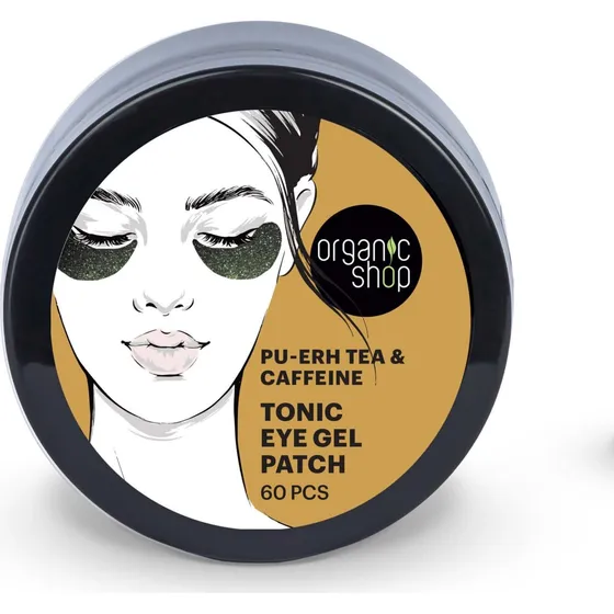 Organic Shop Tonic Eye Gel Patch med Pu-erh te & Koffein, 60 stk