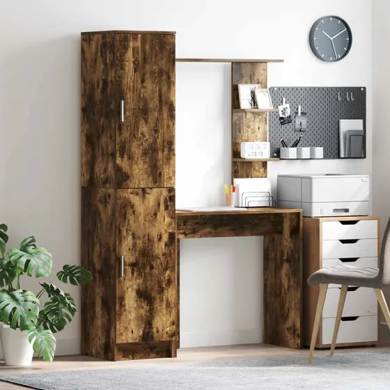 Skrivebord i røget eg (2 stk)