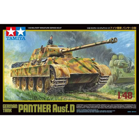 Tamiya Panther Ausf.D Tysk Kampvogn Modelbyggesæt 1:48
