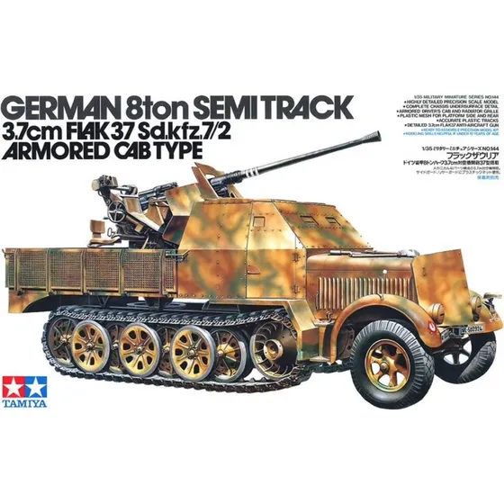 Tamiya 35144 German 8ton Semitrack 3.7cm Flak 37 - 1:35
