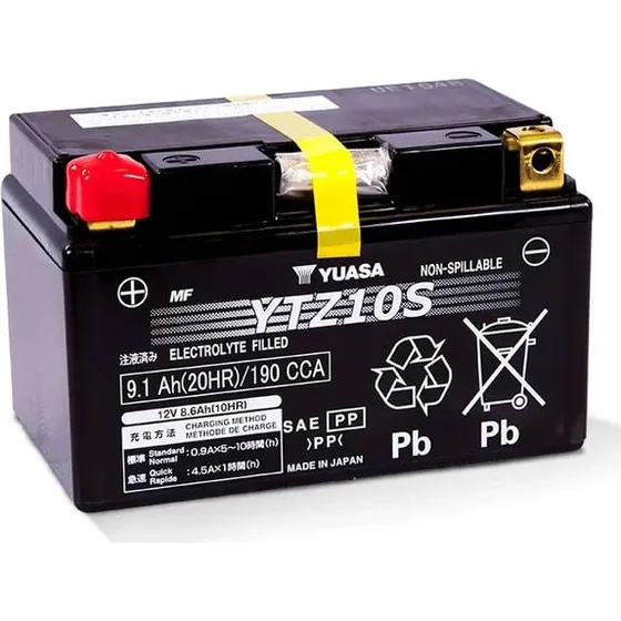 Yuasa YTZ10S Motorcykelbatteri - 12V 8,6 Ah VRLA