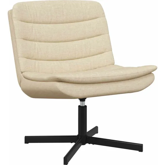 Drejestol creme 63x75x76 cm - stof & metal, 360°