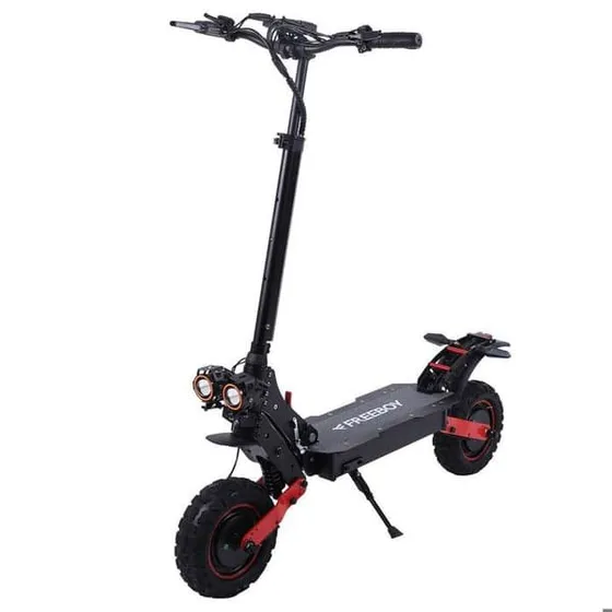 FREEBOY H6 Elektrisk Scooter - Dobbelt Motor - 48V 21Ah - Sort