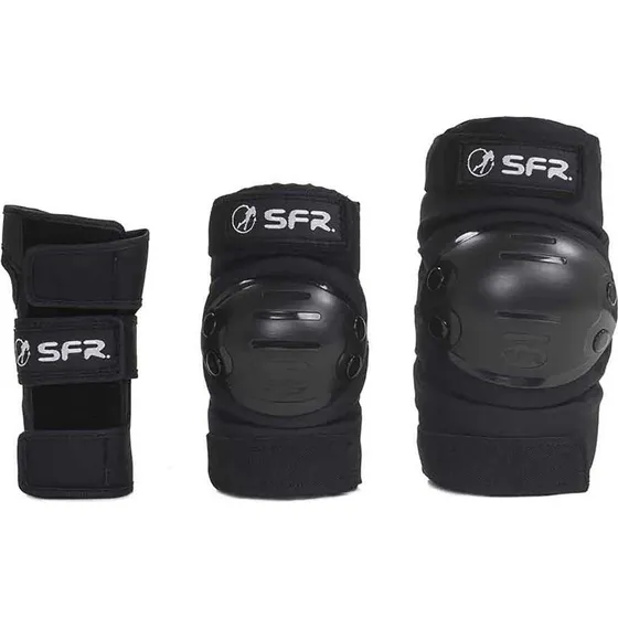 SFR Youth Ramp Beskyttelsessæt Børn 3-pak - Sort, L