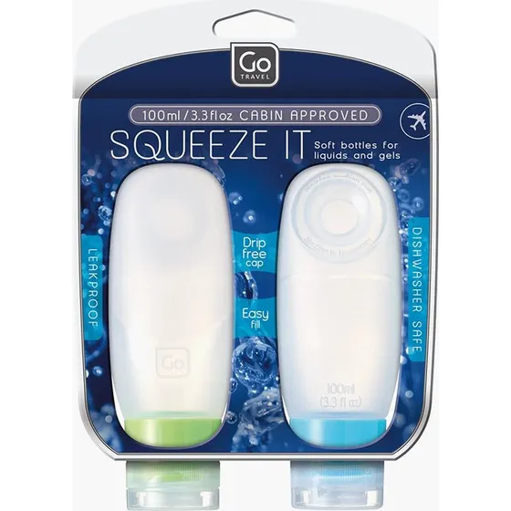 Go Travel Squeezy Bottles - Sæt med 2 rejseflasker (100 ml)