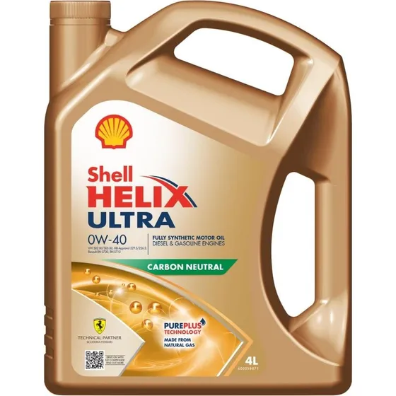 Shell Helix Ultra 0W-40 Motorolie, 4L