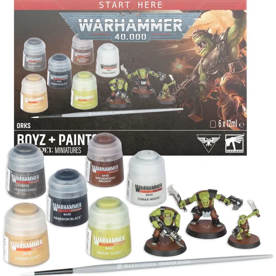 Warhammer 40.000 Ork Boyz + Paints