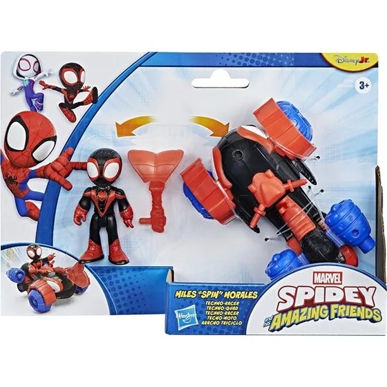 Marvel Spidey Miles Morales Techno Racer & Actionfigur