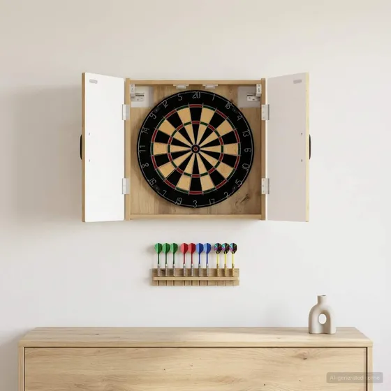 vidaXL Dartboard Skab UTRECHT Artisan-eg, 52,5 x 53,5 cm