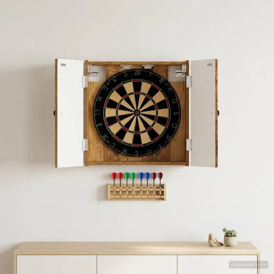 vidaXL Dartskab BREDA Gammelt træ 52,5 x 10,5 x 53,5 cm