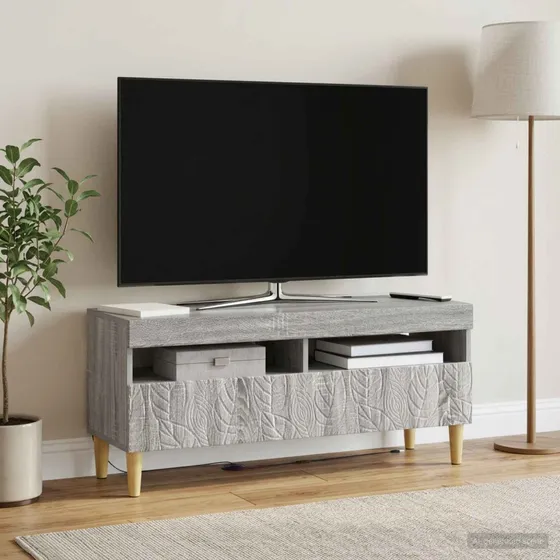 vidaXL LED TV-skab i Grå Sonoma - Konstrueret træ