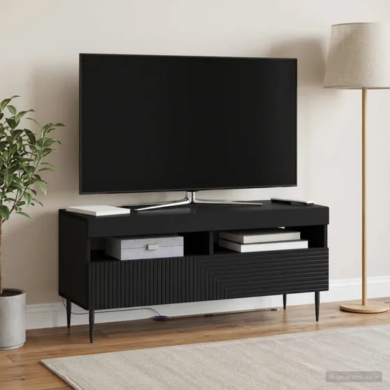 vidaXL HAARLEM LED TV-skab 100x35x43 cm - Sort