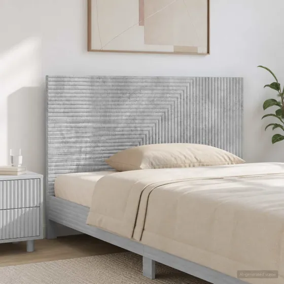 vidaXL HAARLEM Væghængt hovedgærde - Betongrå - 100 x 50 cm