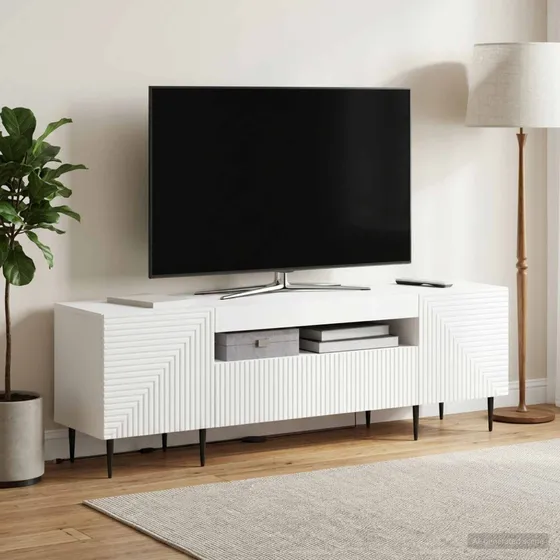 vidaXL LED TV-skab HAARLEM 153x35x43 cm - Hvid