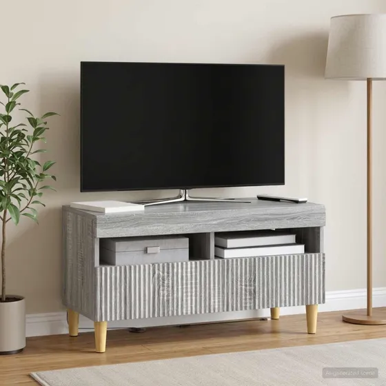 vidaXL ARNHEM LED TV-skab - 81x35x43 cm - Grå Sonoma