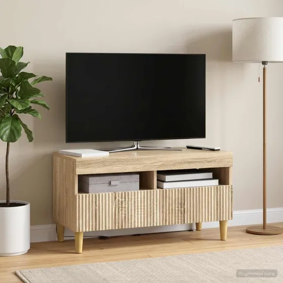 vidaXL LED TV-skab ARNHEM 81x35x43 cm Sonoma-eg
