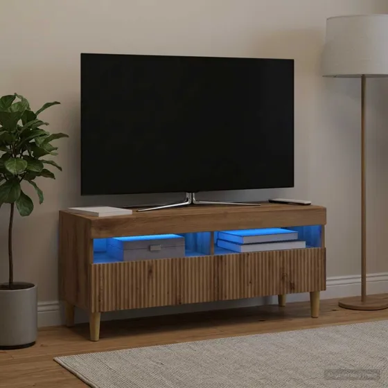 vidaXL LED TV-skab ARNHEM Artisan-eg 100 x 35 x 43 cm