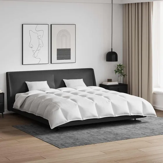 Hvid 3-pak Dyne- og Pudebetræk med Dun/Fjer