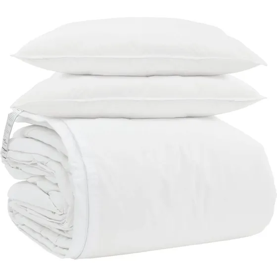 Dynebetræk sæt 3 dele - Hvid dun/fer (vinter)