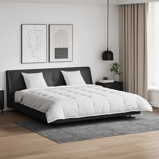 Dynebetræk sæt 3 dele - hvid quiltet dunfjer