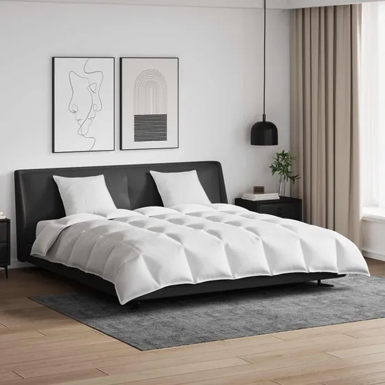 Dyne- og pudesæt 3 dele – hvid, dun & fjer