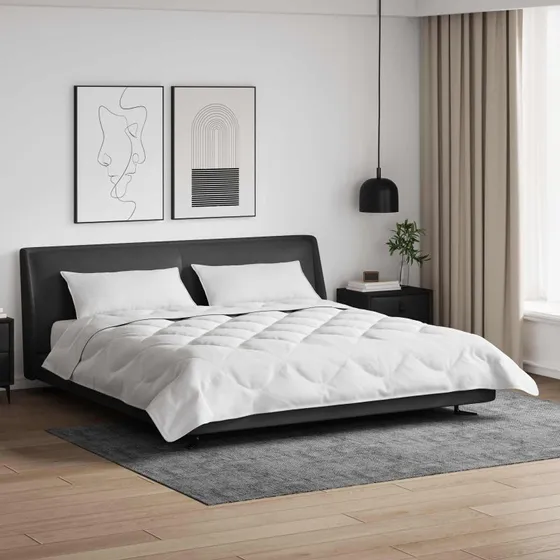 Sommerdyne + 2 puder i mikrofiber - Hvid (3 stk)