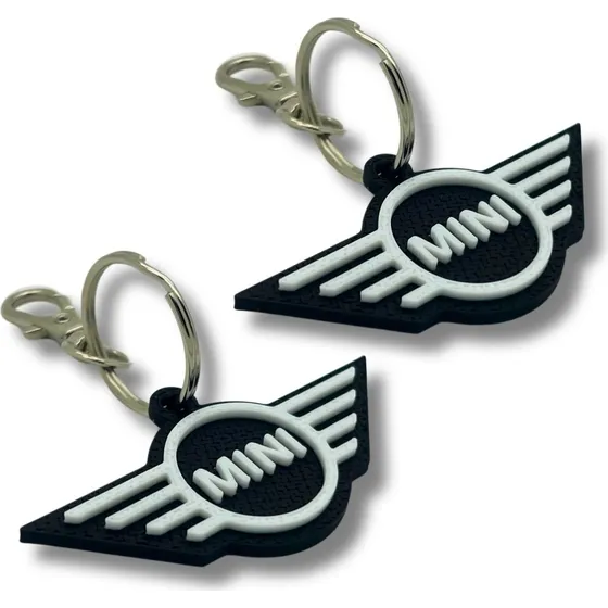 Clip On & Go Karabinhage Nøglering til Mini Cooper (2 stk.)