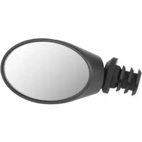 M-Wave Spy Oval cykelspejl - Sort med universelt gummibeslag