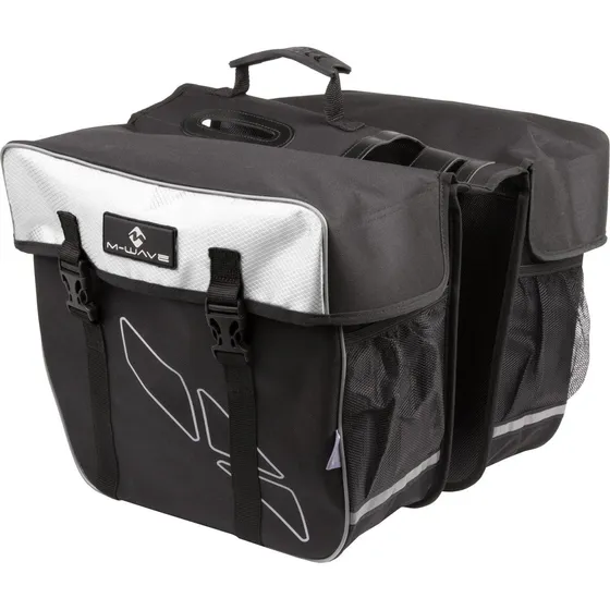 M-Wave Amsterdam Double Cykeltaske - 30L - Sort/Hvid