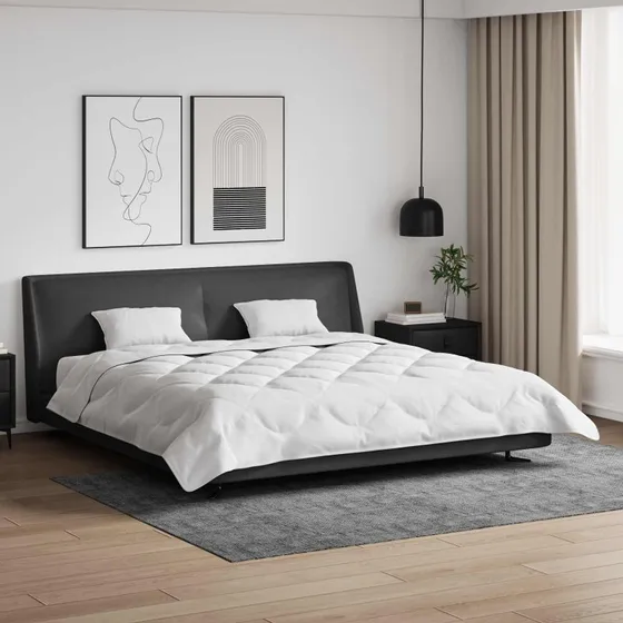 Dyne- og Pudesæt 3 dele i Hvid Mikrofiber