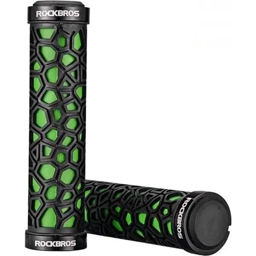 Rockbros 2017-14AGN cykelgreb - sort og grøn (22mm)
