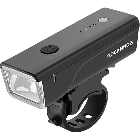 Rockbros 24510003001 Cykelforlygte 260 lm - Sort med USB-C