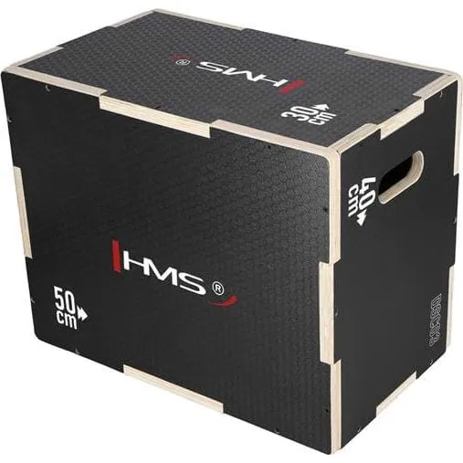 HMS DSC03 Plyometrisk Box Sort 500x400x300mm