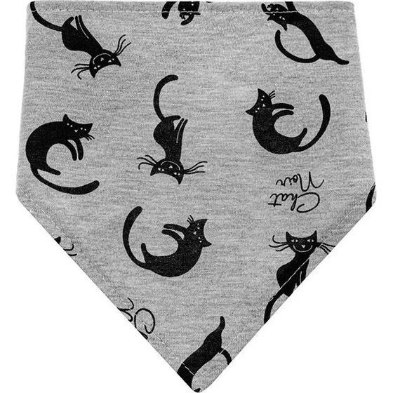 Akuku Baby Bandana med trykknap - Cats