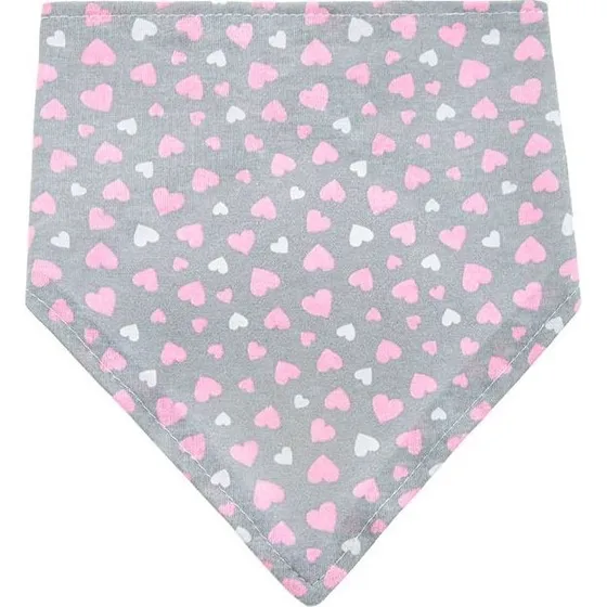 Akuku Baby Bandana med hjerter og trykknap