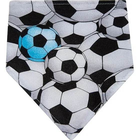 Akuku Baby Bandana med fodboldprint og trykknap