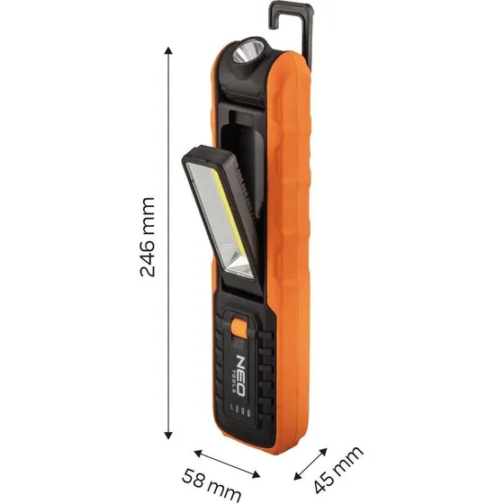 NEO TOOLS 99-065 Lommelygte - Sort/Orange