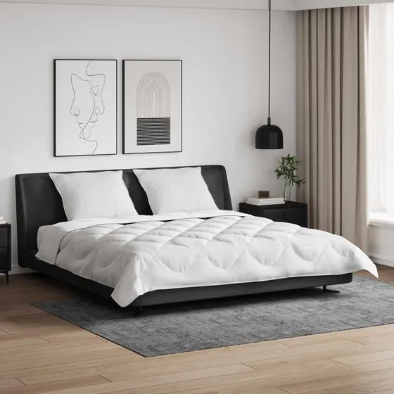 Dyne-sæt 3 dele i hvid microfiber (dyne + 2 puder)