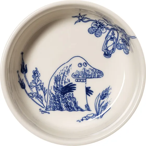 Arabia Moomin Haru Mårran skål, 12 cm, blå/hvid