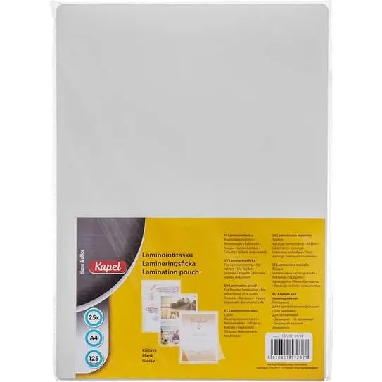 Kapel Office&Home Lamineringslommer A4 125 mikron - 25-pak