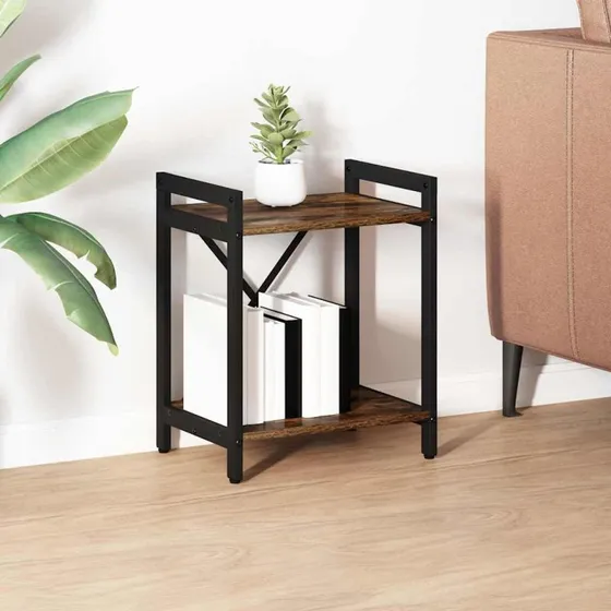 Bogreol røget eg 40 x 30 x 50 cm – industrielt look