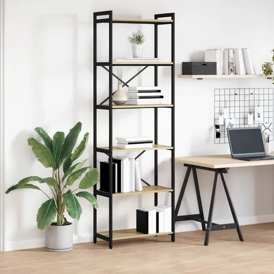 Bogreol Sonoma eg 40x30x85 cm – industrielt design