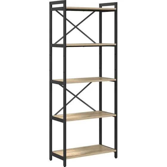 Bogreol Sonoma eg 60x30x155 cm – konstrueret træ